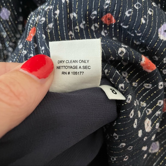 NWT Ulla Johnson Arisa Dress Navy Metallic Print - Picture 11 of 13